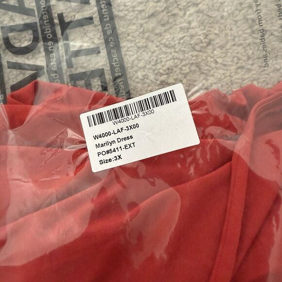 Betabrand Red Marilyn Red Knee Length Dress Stretch Comfort V Neck Casual 3X NWT - Picture 12 of 14